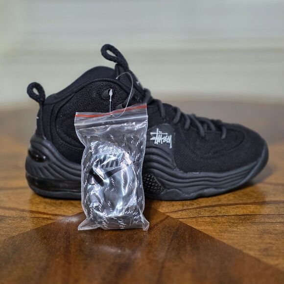 Nike Stussy x Air Penny 2 Triple Black Men's Shoes DQ5674-001 Men’s Size 6.5 New - Picture 10 of 16